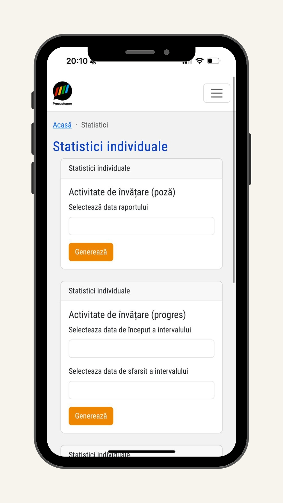 statistici individuale